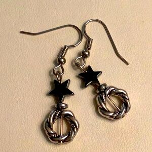 Hematite Star Earrings.